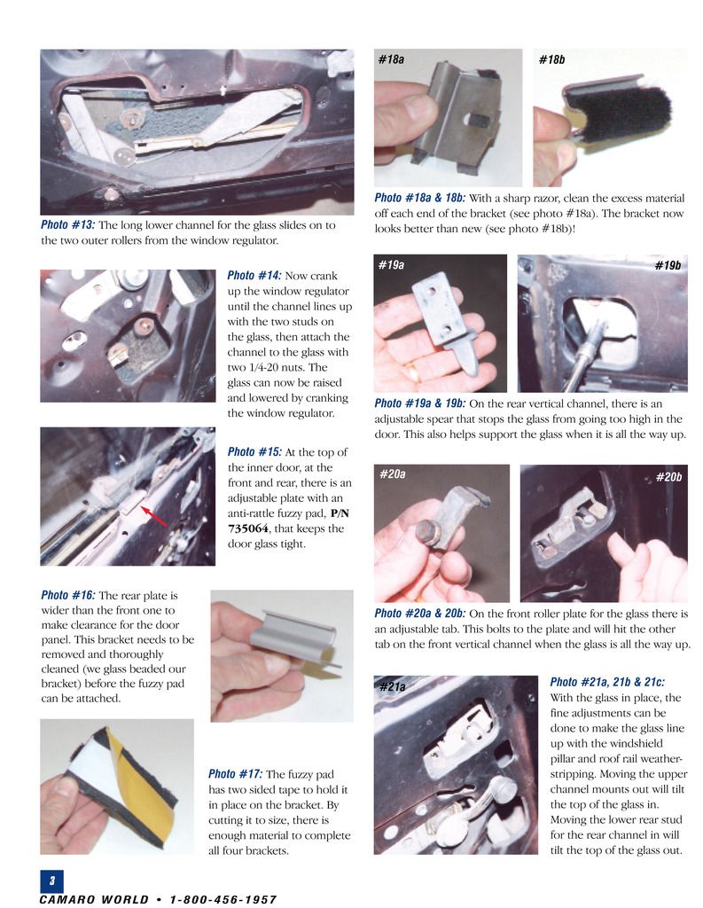 19671969 door and quarter glass installatioin Team Camaro Tech